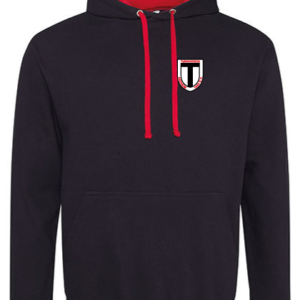 Hoodie Varsity JustHoods SCHWARZ