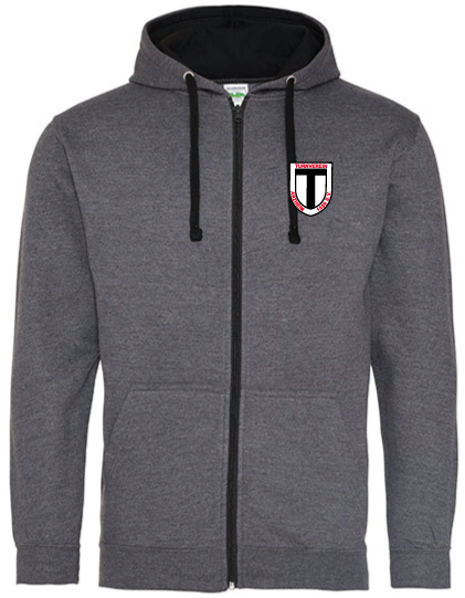Zoodie/Kapuzenjacke Varsity JustHoods CHARCOAL