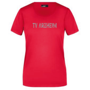 T-Shirt „FAN“ James & Nicholson Damen ROT