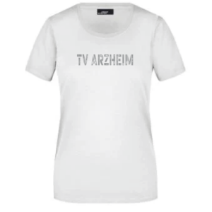 T-Shirt „FAN“ James & Nicholson Damen WEISS